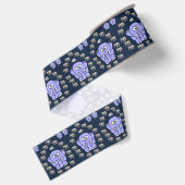 decoratieve koolstofolifanten grosgrain lint (Achterkant)