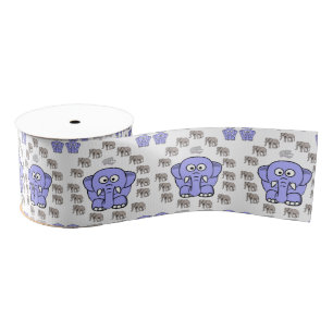 decoratieve koolstofolifanten grosgrain lint