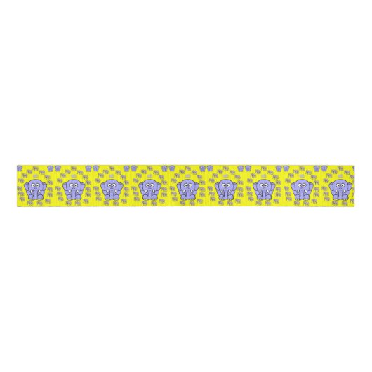 decoratieve koolstofolifanten grosgrain lint (Voorkant)