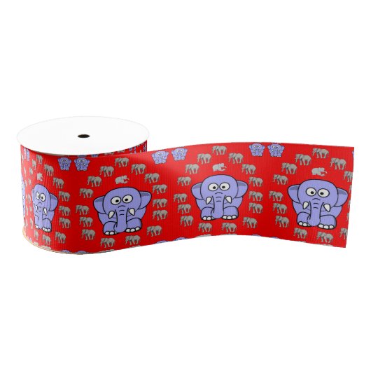decoratieve koolstofolifanten grosgrain lint (Spoel)