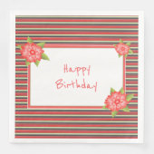 Decoratieve koraalbloem geaccentreerd servet (Voorkant)