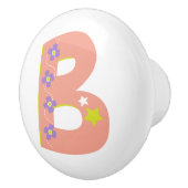 Decoratieve koraalletter B monogrammatisch handvat Keramische Knop (Rechts)