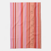 Decoratieve koraalstreep theedoek (Verticaal)