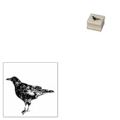 Decoratieve kraai rubberstempel (Gestempeld)