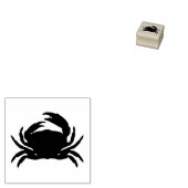 Decoratieve krab 1 Inch Rubber Stamp Rubberstempel (Gestempeld)