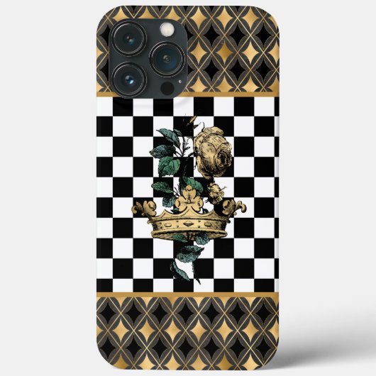 decoratieve kroon en Roos Case-Mate iPhone Case (Achterkant)