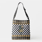  decoratieve kroon en Roos Crossbody Tas (Achterkant)