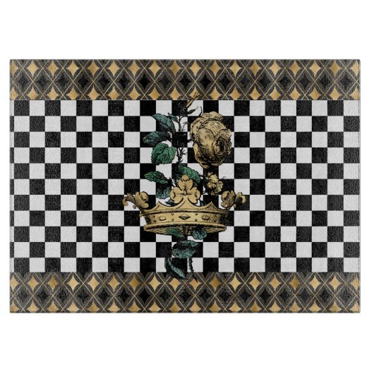  decoratieve kroon en Roos Snijplank (Voorkant)