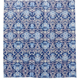  decoratieve kunst 19e-eeuws bloemontwerp douchegordijn