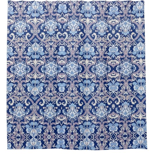  decoratieve kunst 19e-eeuws bloemontwerp douchegordijn (Voorkant)