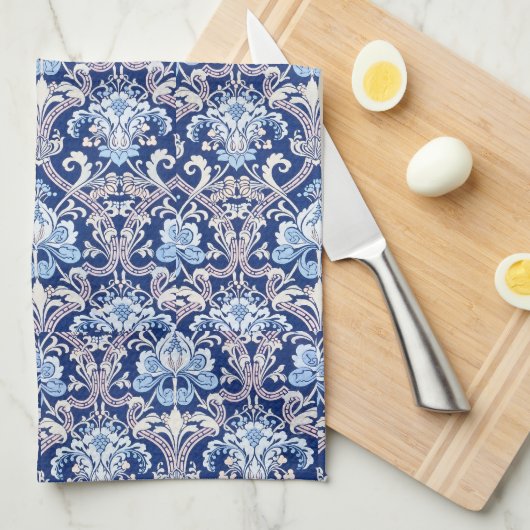  decoratieve kunst 19e-eeuws bloemontwerp theedoek (Quarter Fold)