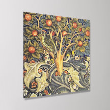Decoratieve kunst Blauw Groene Vogelboom Bladerblo