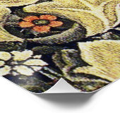 Decoratieve kunst Blauw Groene Vogelboom Bladerblo Perfect Poster (Hoek)