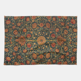 Decoratieve Kunst Bloemen Wijnstok Roze Groen Theedoek