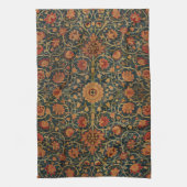 Decoratieve Kunst Bloemen Wijnstok Roze Groen Theedoek (Verticaal)