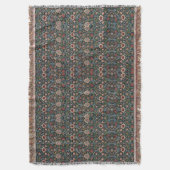  decoratieve kunst bloemmotief blauw roze deken (Voorkant Verticaal)