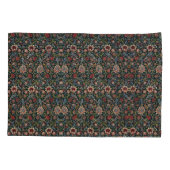 decoratieve kunst bloemmotief blauw roze kussensloop (Achterkant-Links)
