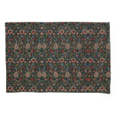 decoratieve kunst bloemmotief blauw roze kussensloop (Voorkant-Links)