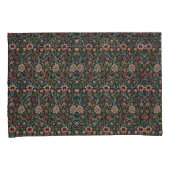 decoratieve kunst bloemmotief blauw roze kussensloop (Voorkant-Rechts)
