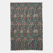 decoratieve kunst bloemmotief blauw roze theedoek (Verticaal)