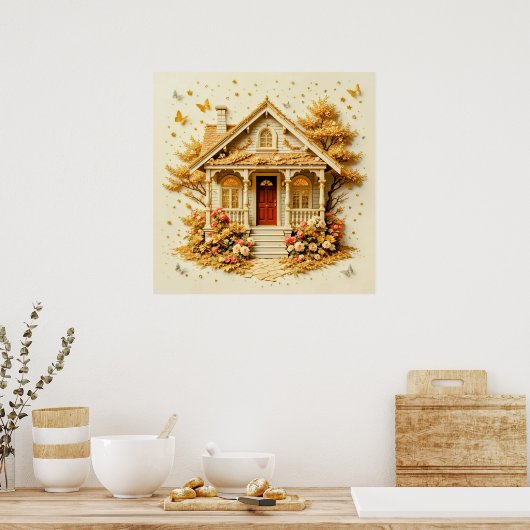 Decoratieve kunst - Home Sweet Home #6 Poster (Keuken)