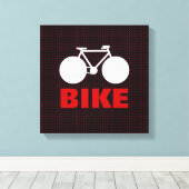 decoratieve kunst met grafische fiets canvas afdruk (Insitu (Houten vloer))