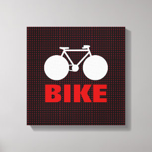 decoratieve kunst met grafische fiets canvas afdruk