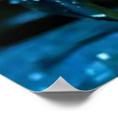 Decoratieve kunst - regendruppels op de bladeren # poster (Hoek)