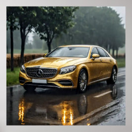 Decoratieve kunst - Rijden in de regen #1 Poster