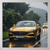 Decoratieve kunst - Rijden in de regen #2 Poster (Voorkant)