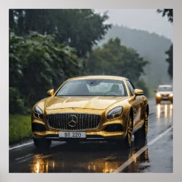 Decoratieve kunst - Rijden in de regen #2 Poster