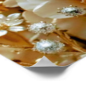 Decoratieve kunst Zilver en Goud - Vlinders #1 Poster (Hoek)