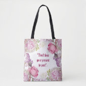 Decoratieve kunstroze roze Lila bloem  Flora Tote Bag (Voorkant)