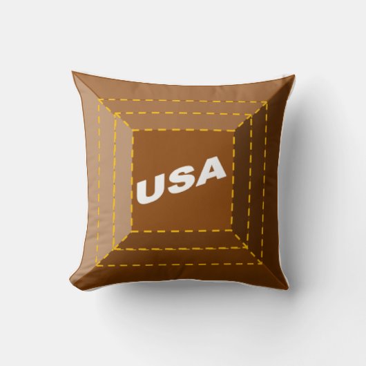 Decoratieve kussen kinderen CHOCOLAT USA (Voorkant)