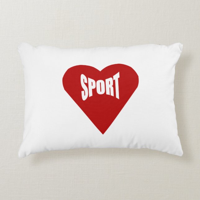 Decoratieve kussen voor kinderen LOVE SPORT (Voorkant)