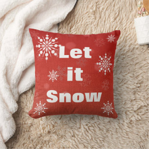 Decoratieve Laat het Sneeuwen Kristallen Sneeuwvlo Kussen