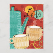 Decoratieve latte potten en bekers briefkaart (Voorkant)