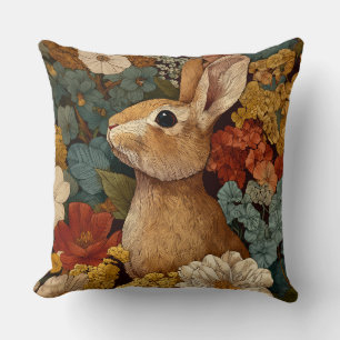 Decoratieve lente konijn eend bloemen kussenhoes kussen