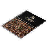 Decoratieve leopard Animal Print | Monogram Notitieboek (Linkerzijde)