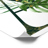 Decoratieve letter A met tropische bladeren Poster (Hoek)