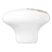 Decoratieve letter A monogram handvat knop (Zijkant)