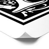 Decoratieve letter A Poster (Hoek)