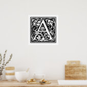 Decoratieve letter A Poster (Keuken)