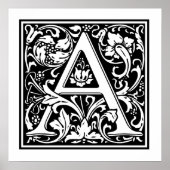 Decoratieve letter A Poster (Voorkant)