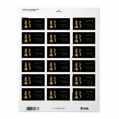 DECORATIEVE LETTER B met Pompoen Monogram Label (Full Sheet)