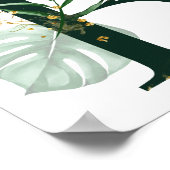 Decoratieve letter B met tropische bladeren Poster (Hoek)