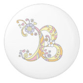 Decoratieve letter B monogram handvat knop (Voorkant)