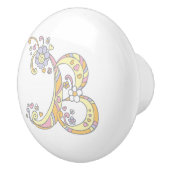 Decoratieve letter B monogram handvat knop (Rechts)