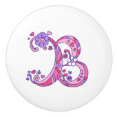 Decoratieve letter B monogram handvat knop (Voorkant)