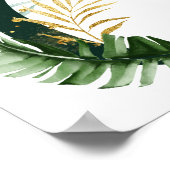 Decoratieve letter C met Poster van tropische blad (Hoek)